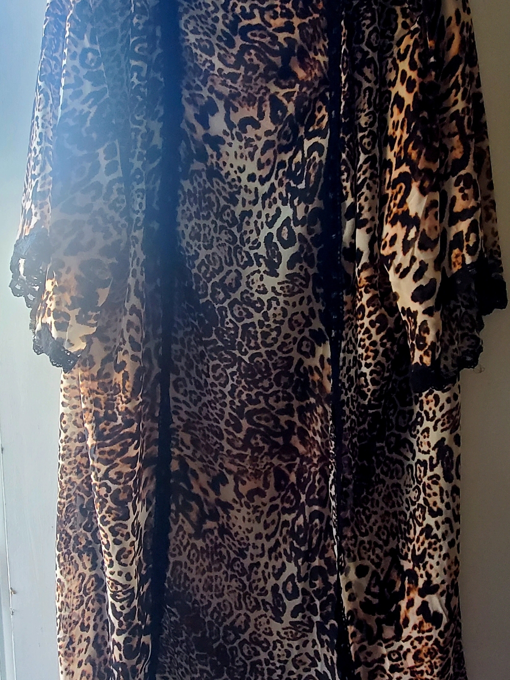 LuLaRoe Leopard Print Kimono in Black and Tan